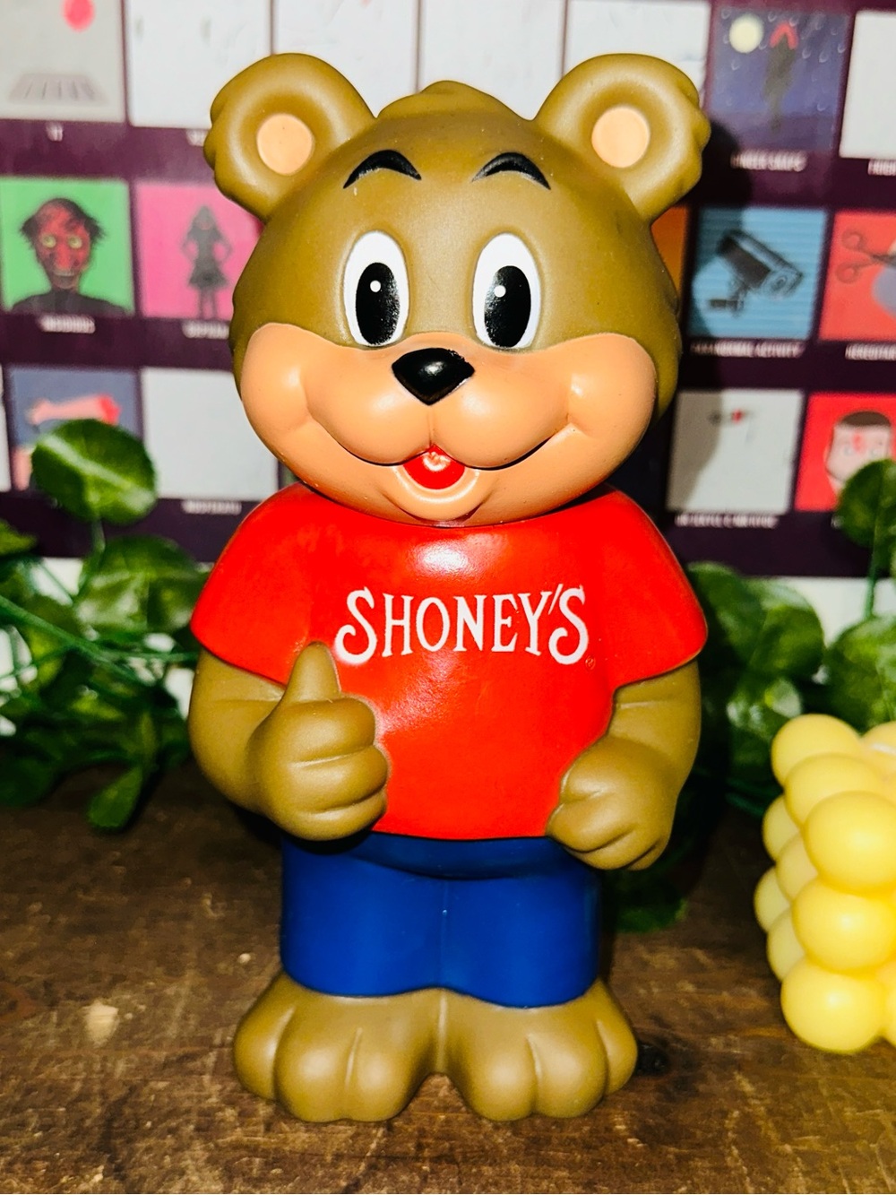 Vintage 90’s Shoney’s Bear Advertisement Mascot Piggy Bank 1993
